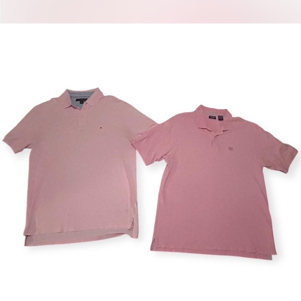 Pink Polos Size Large Tommy Hilfiger and Izod